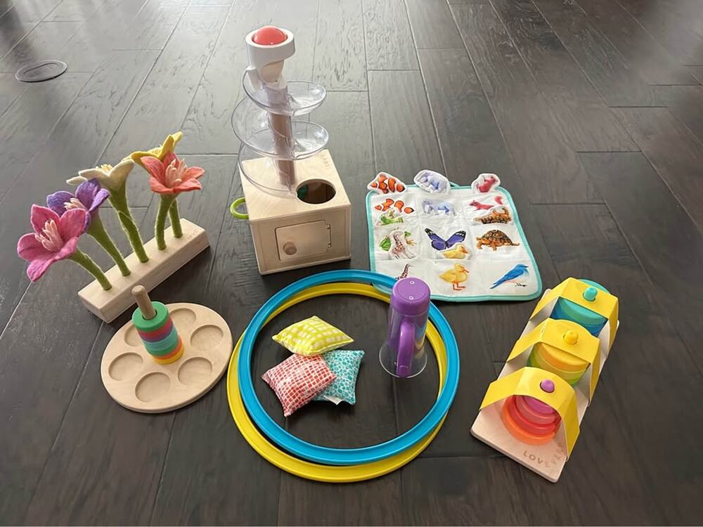 Lovevery  Baby Toddler Ball drop Flowers Toy Bundle